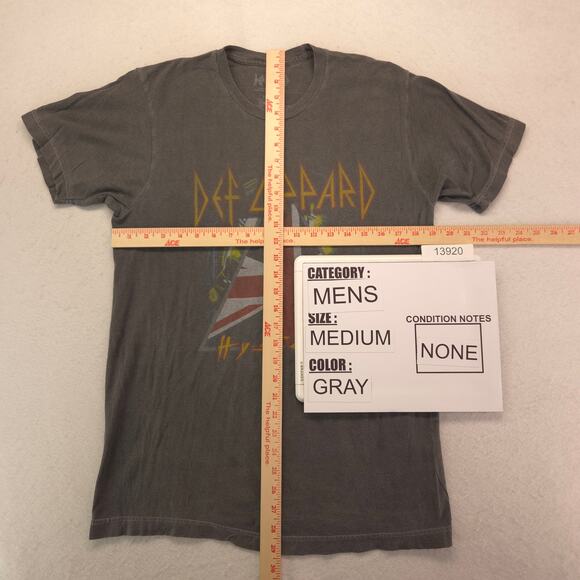 Def Leppard Hysteria Band Graphic T Shirt Adult Mens Size Medium M Gray - Picture 5 of 9